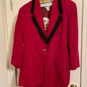 HBS Limited 16 Red 2 Piece Skirt Suit
